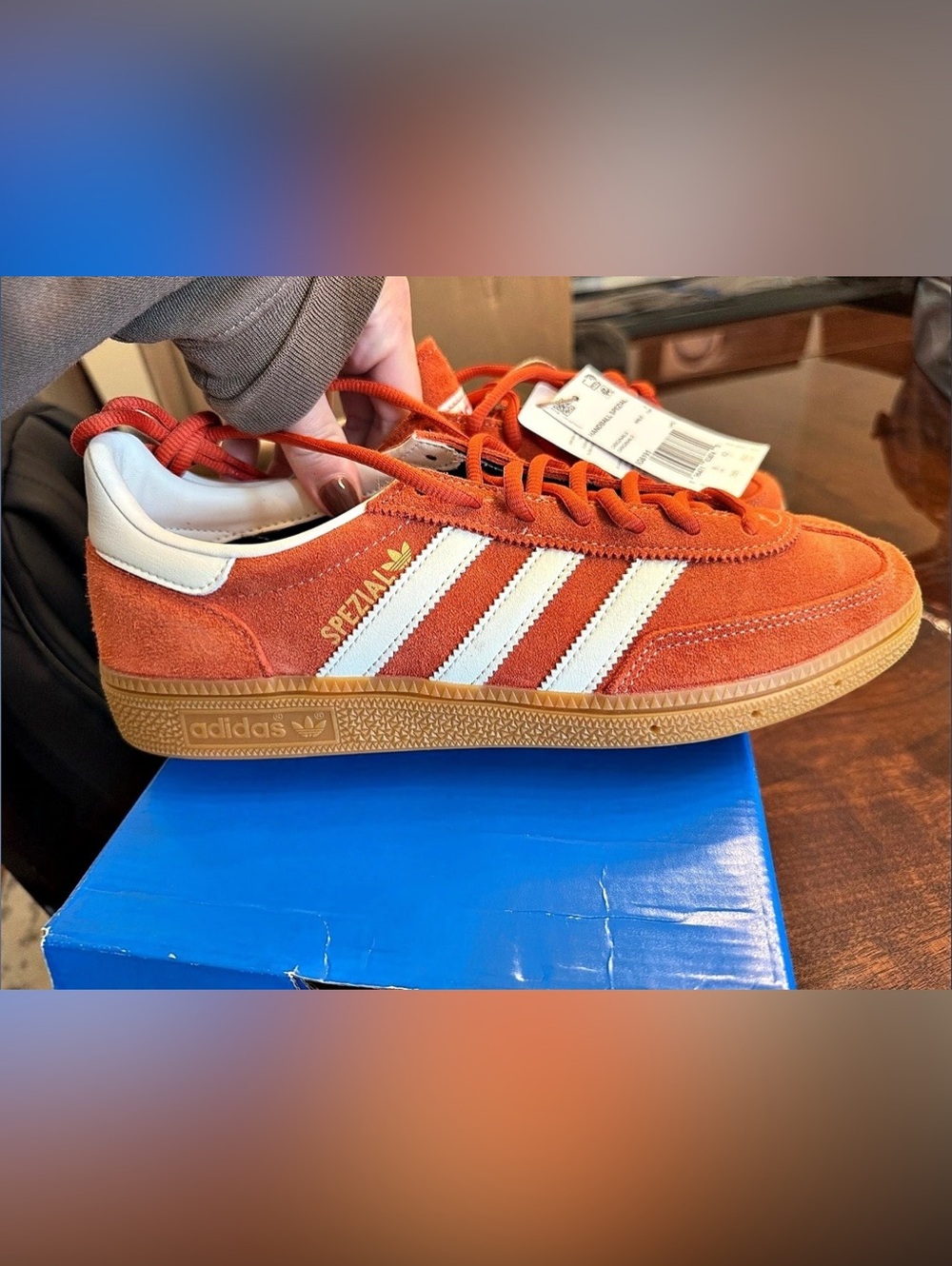 adidas Handball Spezial Sneakers Orange & White US Men’s 8.5